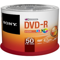 Sony DVD Recordable Media - DVD-R - 16x - 4.70 GB - 50 - Bulk