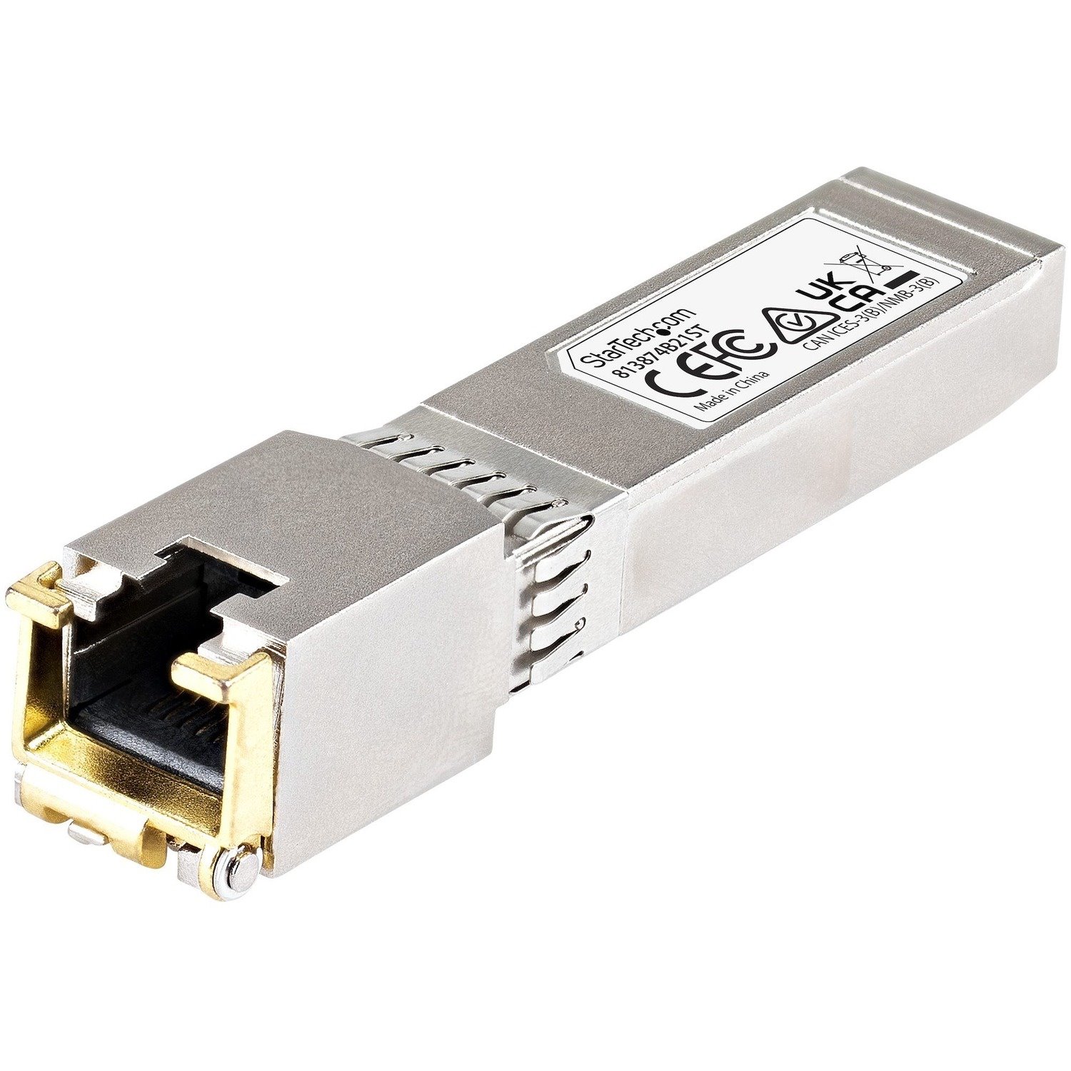 StarTech.com HP 813874-B21 compatibel SFP+ Transceiver module - koper -10GBASE-T - MSA conform - RJ45 SFP+ module - 30m met CAT6a - 10Gbps
