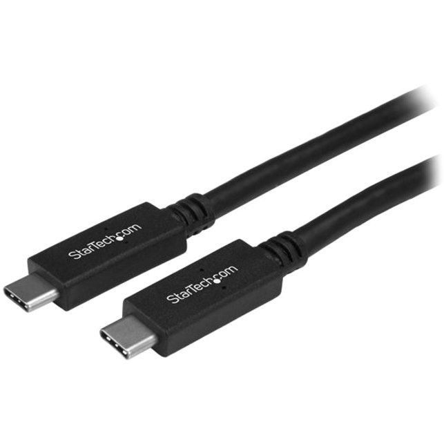 StarTech.com 2m 6 ft USB C Cable with Power Delivery (3A) - M/M - USB 3.0 - USB-IF Certified - USB 3.0 Type C Cable - USB 3.2 Gen 1(5Gbps)