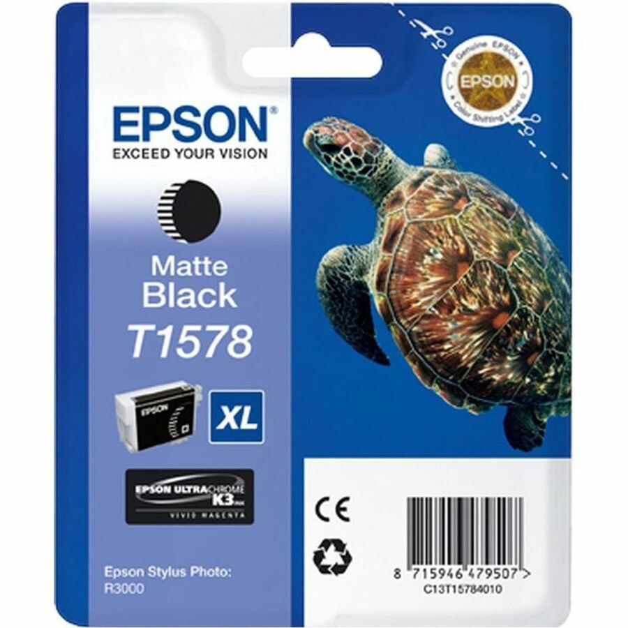 Epson UltraChrome K3 T1578 Original Standard Yield Inkjet Ink Cartridge - Matte Black Pack