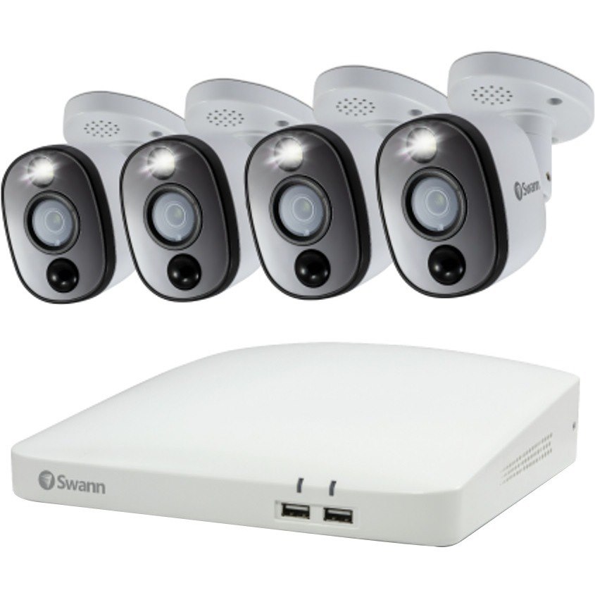 Swann 8 Megapixel 4 Channel Night Vision Wired Video Surveillance System 1 TB HDD