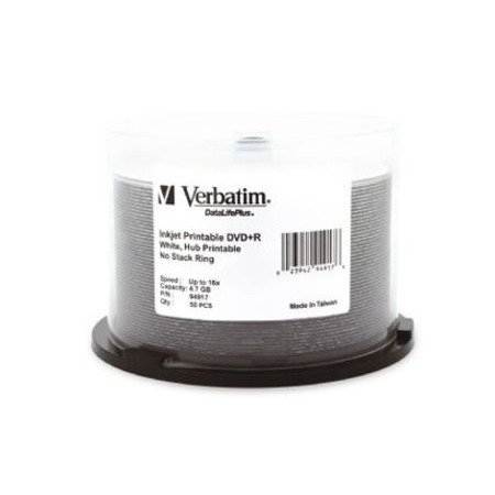 Verbatim DataLifePlus DVD Recordable Media - DVD+R - 16x - 4.70 GB - 50 - White