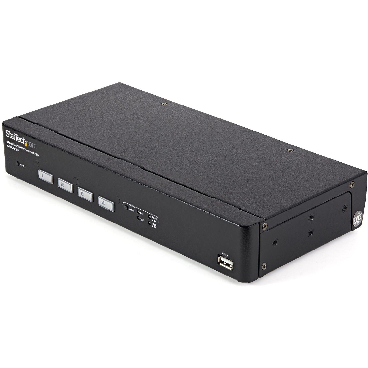 StarTech.com 4 Port USB VGA KVM Switch with DDM Fast Switching Technology and Cables