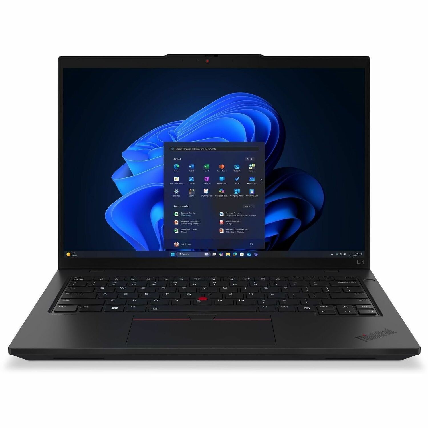 LENOVO ThinkPad L14 G6 14' WUXGA IR Intel U5-225U 16GB DDR5 512GB SSD Intel Integrated GPU Windows 11 Pro NPU 12 TOPS 3yr OS 1.4kg
