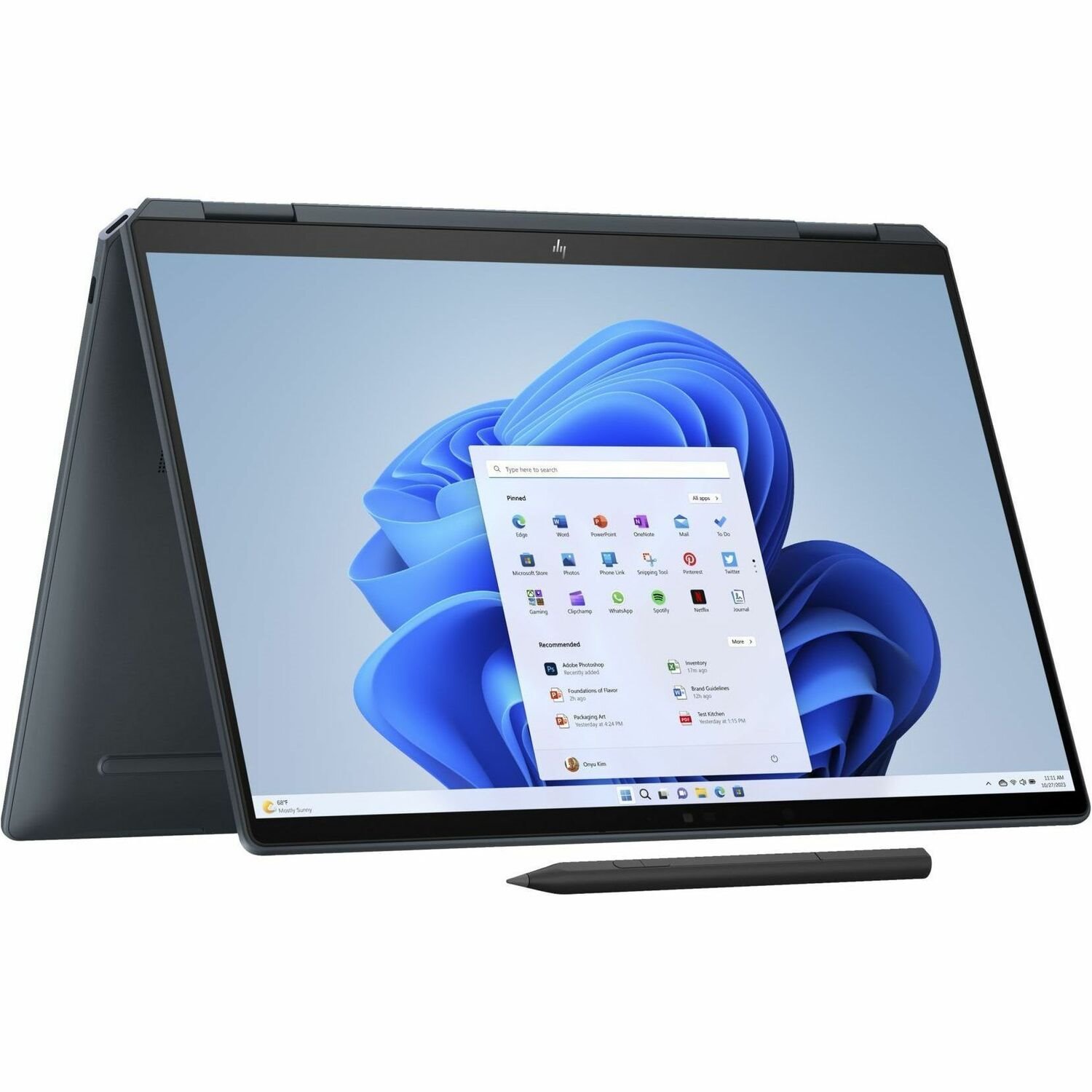 HP Spectre x360 14-eu0000 14-eu0030ca 14" Touchscreen Convertible 2 in 1 Notebook - 2.8K - Intel Core Ultra 7 155H - Intel Evo Platform - 16 GB - 1 TB SSD - Slate Blue Aluminum