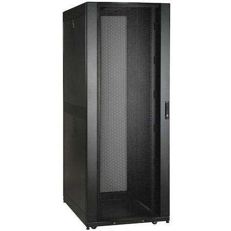 Eaton Tripp Lite Series 42U SmartRack Wide Standard-Depth Rack Enclosure Cabinet with Two Pre-Installed SRCABLEVRT3, with sides & doors