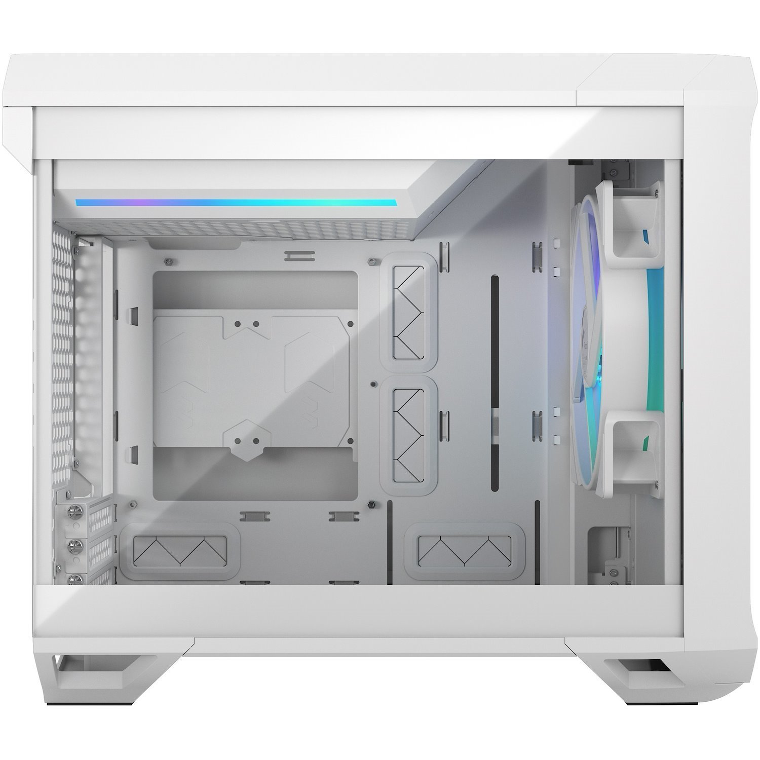 Fractal Design Torrent Nano Computer Case - Mini ITX, Mini DTX Motherboard Supported - Steel, Tempered Glass - White, Clear, Tinted