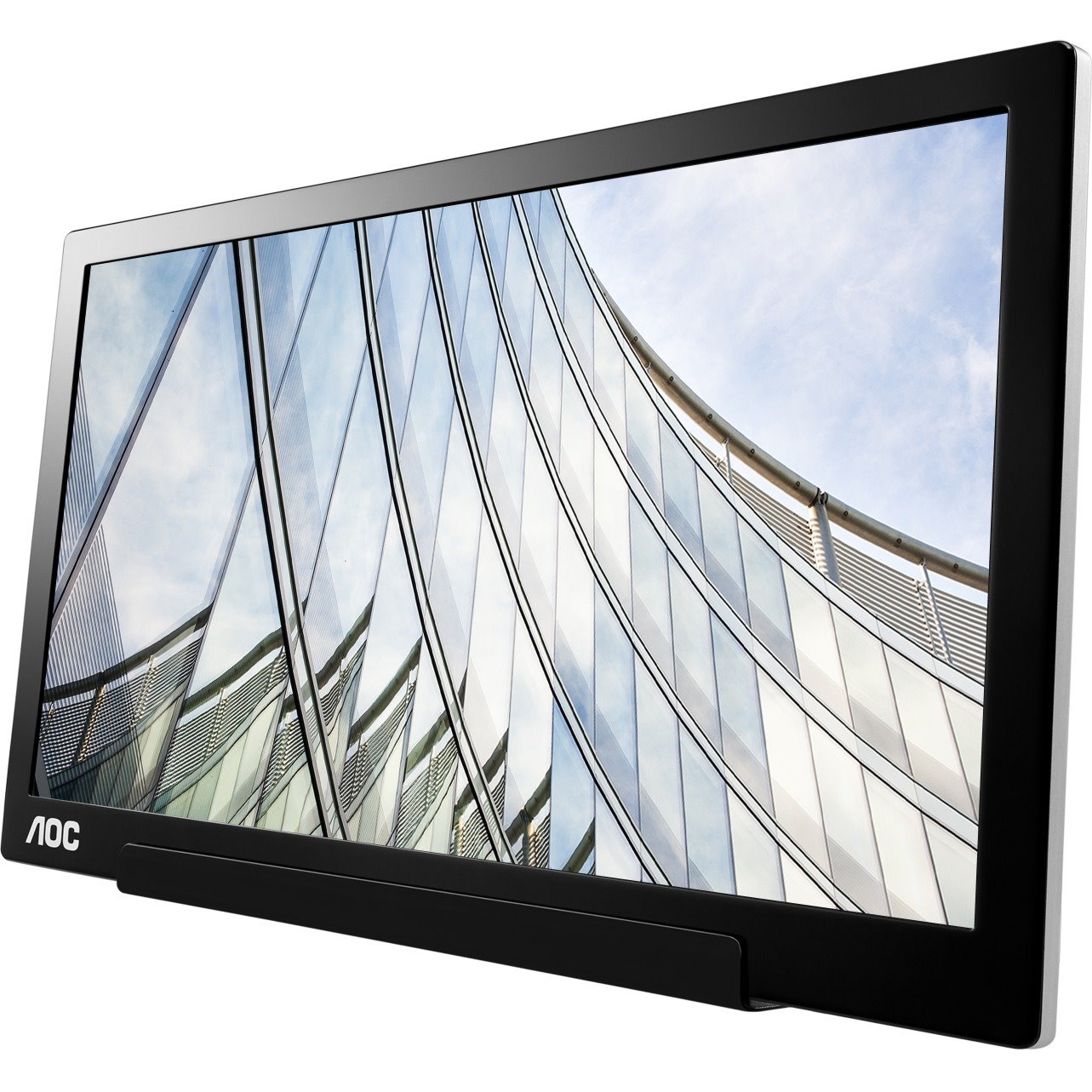 AOC I1601C 16" Class Full HD LCD Monitor - 16:9 - Black, Silver