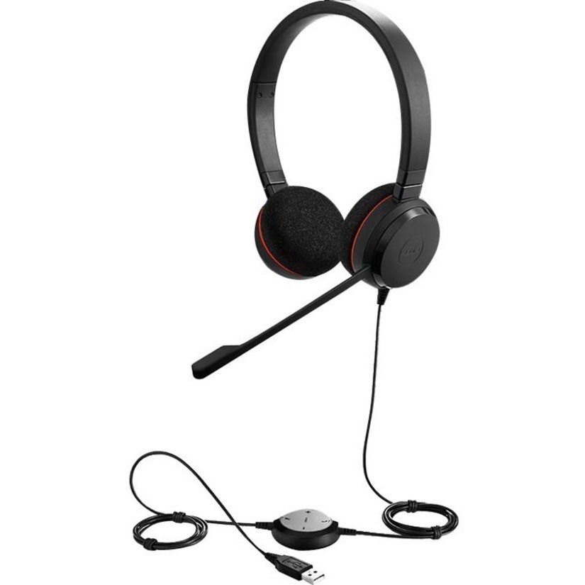 Jabra EVOLVE 20 Wired Over-the-head Stereo Headset - Black