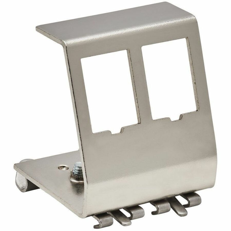 Eaton Tripp Lite Series 2-Port Metal DIN-Rail Mounting Module for Snap-In Keystone Jacks and Couplers, Silver, TAA