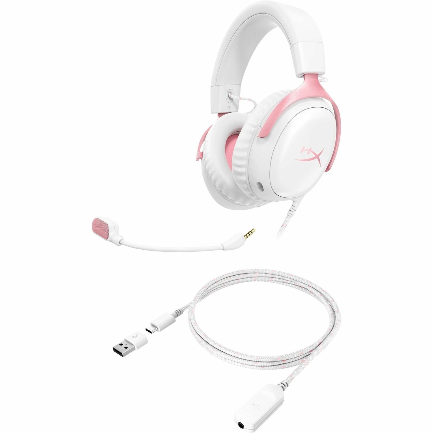 HP HyperX Cloud Iii - Gaming Headset (White Pink)