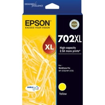 Epson DURABrite Ultra 702XL Original High Yield Inkjet Ink Cartridge - Yellow - 1 Pack