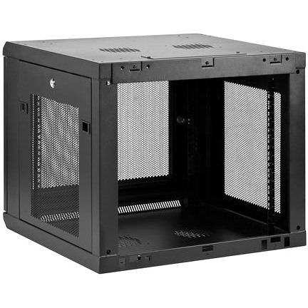 StarTech.com 4-Post 9U Wall Mount Network Cabinet, 19" Wall-Mounted Server Rack for Data / Computer Equipment, Small IT Rack Enclosure