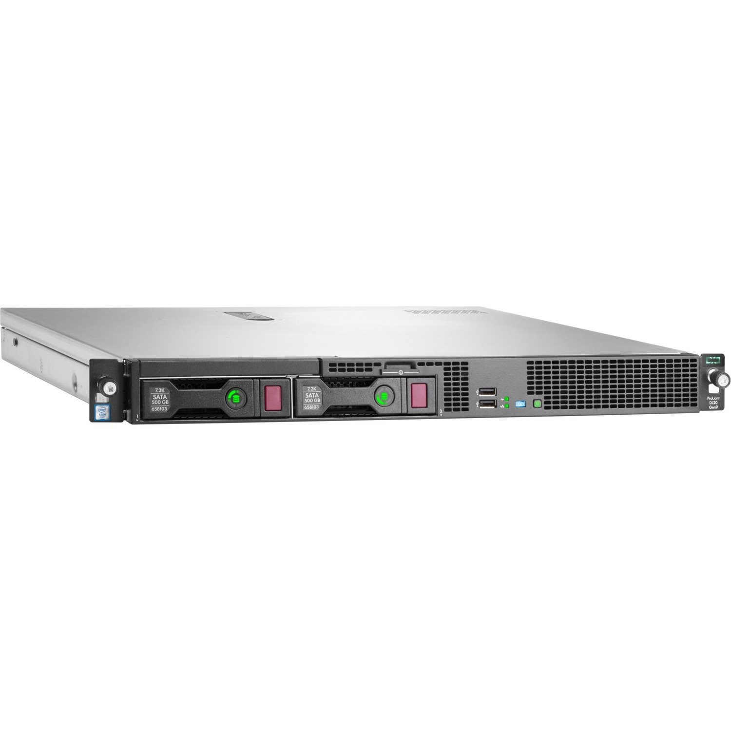 HPE ProLiant DL20 G9 1U Rack Server - 1 Xeon E3-1240 v5 3.50 GHz - 8 GB RAM - Serial ATA, 12Gb/s SAS Controller
