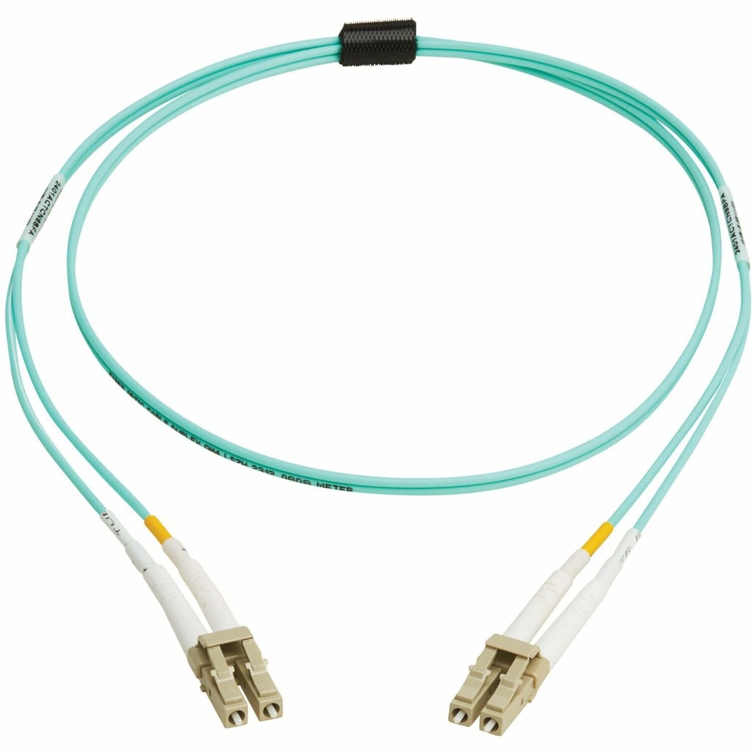 Eaton Tripp Lite Series 10Gb/40Gb/100Gb Duplex Multimode 50/125 OM4 LSZH Fiber Patch Cable (LC/LC), Aqua, 1M (3.3 ft.), TAA