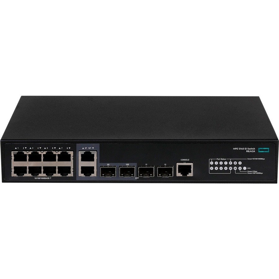 HPE FlexNetwork 5140 EI 5140 8G 2SFP 2XGT 10 Ports Manageable Layer 3 Switch - Gigabit Ethernet, 10 Gigabit Ethernet - 10/100/1000Base-T, 10GBase-X