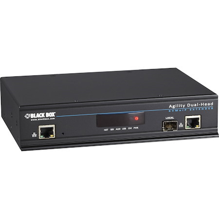 Black Box Agility KVM-Over-IP Matrix, Dual-Head DVI-D, USB 2.0, KVM Transmitter