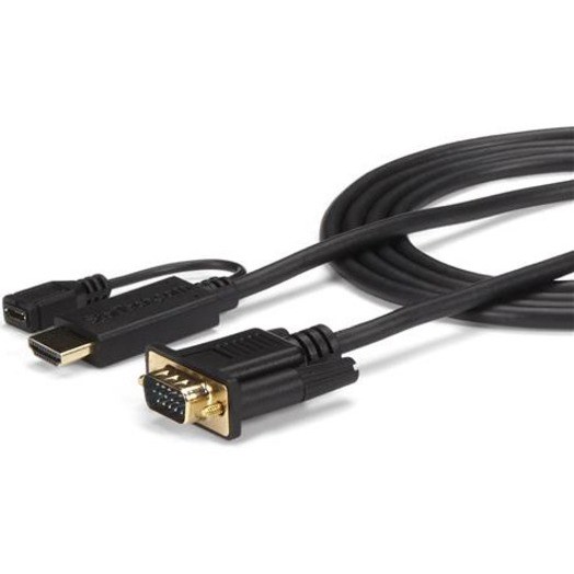 StarTech.com HDMI to VGA Cable - 6 ft / 2m - 1080p - 1920 x 1200 - Active HDMI Cable - Monitor Cable - Computer Cable