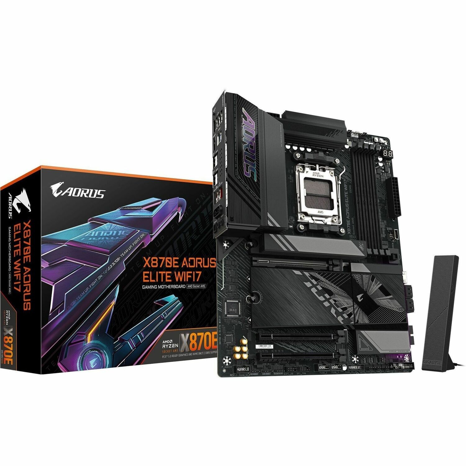 Aorus Ultra Durable X870E A ELITE WIFI7 Gaming Desktop Motherboard - AMD X870E Chipset - Socket AM5 - ATX