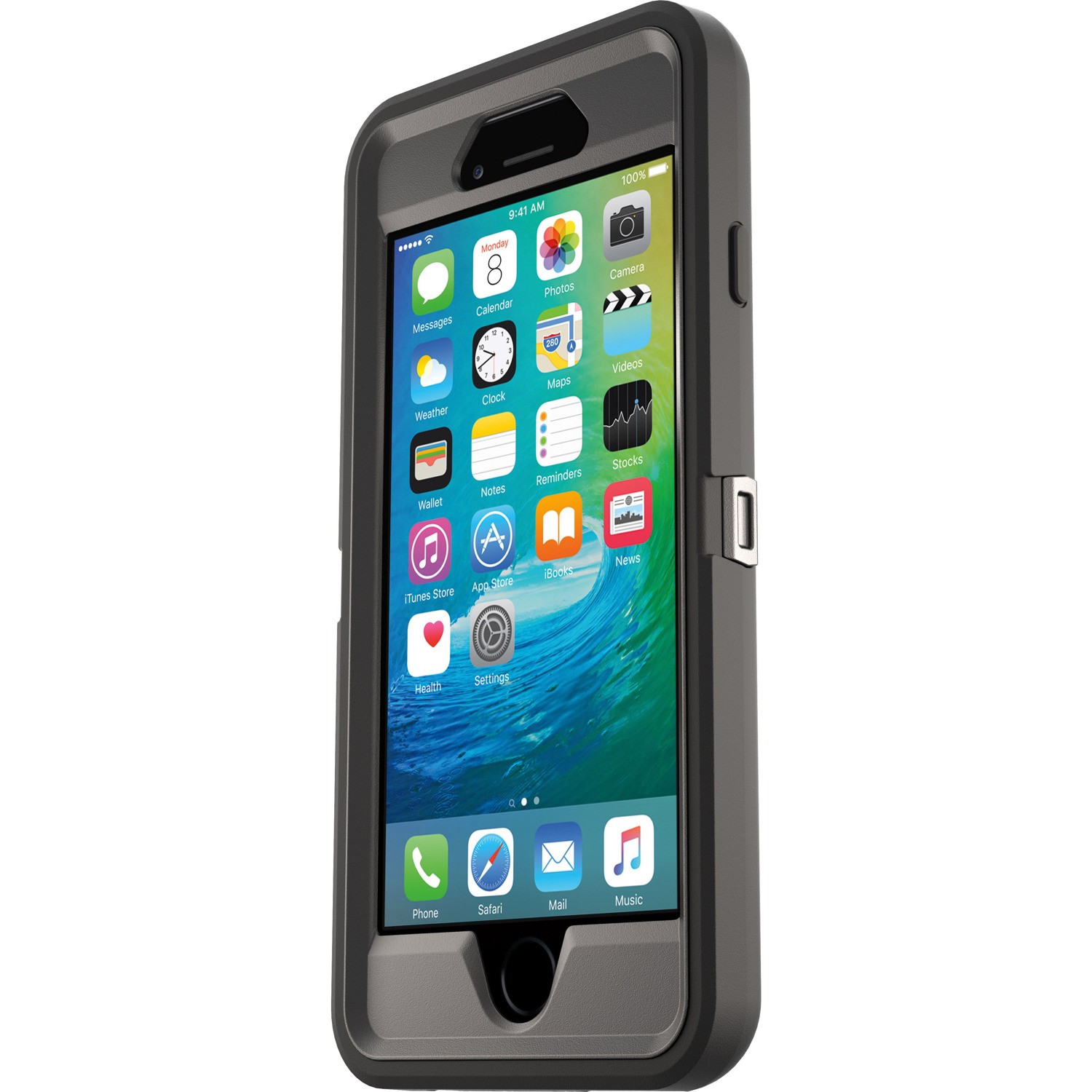 OtterBox Defender Carrying Case (Holster) Apple iPhone 6, iPhone 6s Smartphone - Black