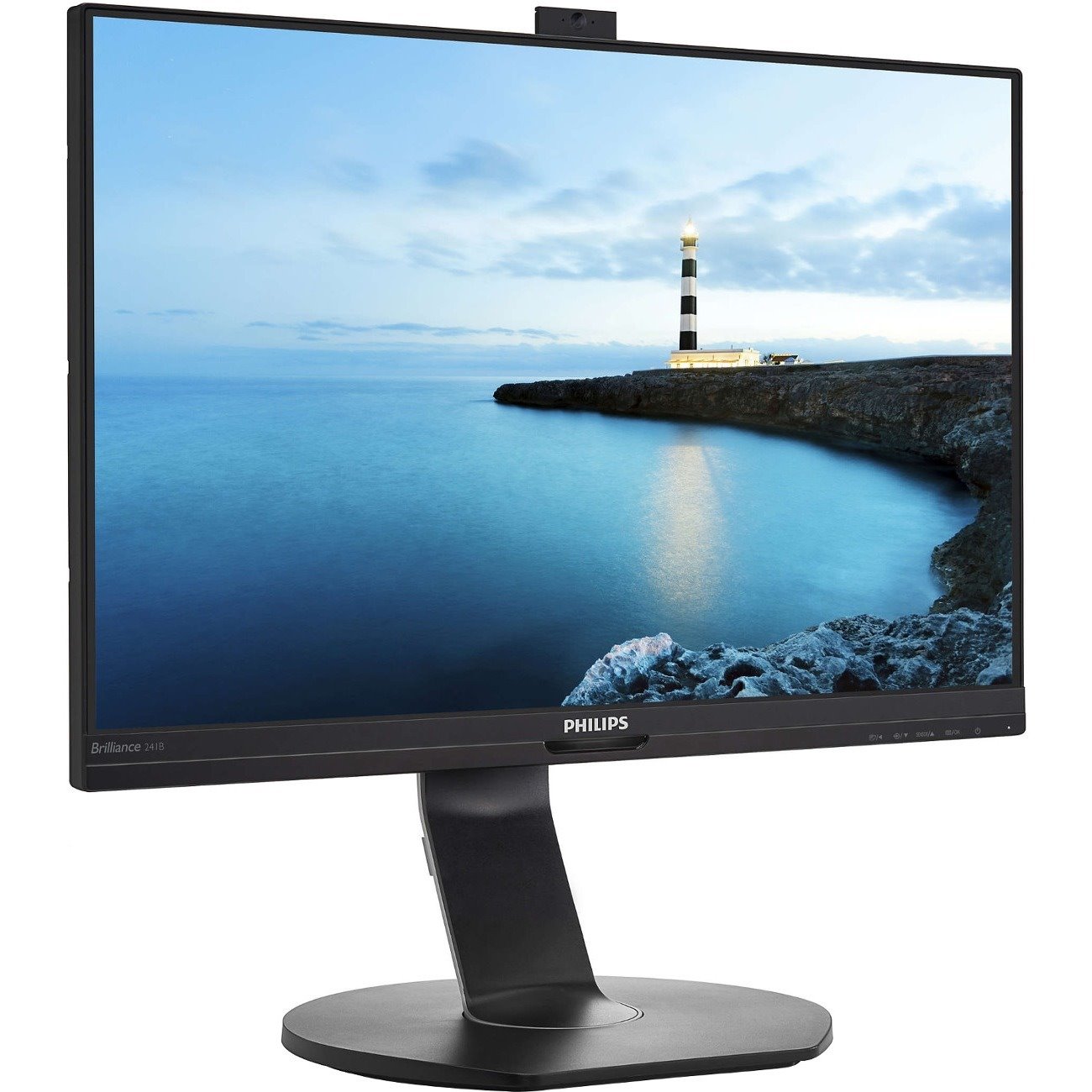 Philips Brilliance 241B7QPJKEB Webcam Full HD LCD Monitor - 16:9 - Textured Black