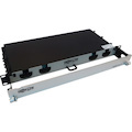 Eaton Tripp Lite Series Preloaded Fiber Panel, 1U - 2x (12x LC/LC Duplex M/M) 24F Trunk Cables, OM4 Multimode, 10 m (32.8 ft.)