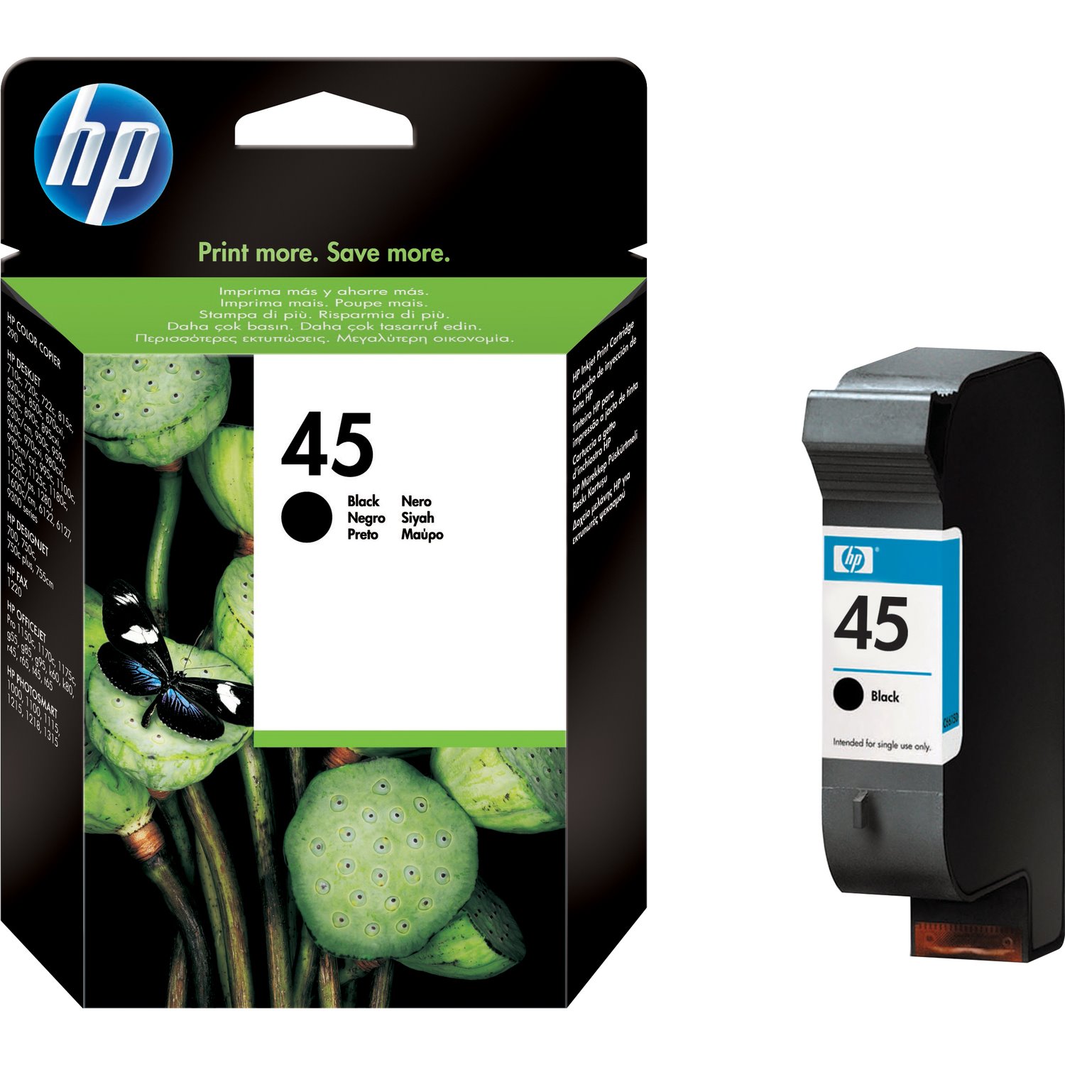 HP 45 Original Inkjet Ink Cartridge - Black Pack