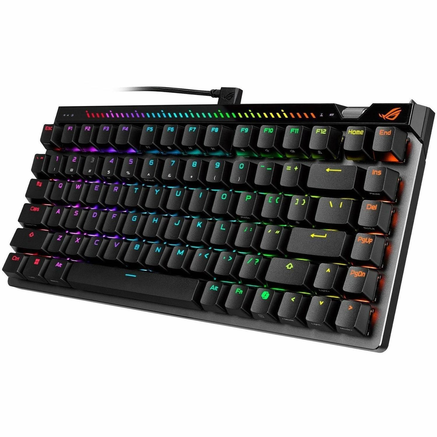 Asus ROG Falchion Ace 75 HE Gaming Keyboard - Cable Connectivity - USB 2.0 Interface - Black