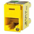 Ortronics Clarity Cat6a Panel Jack,T568A/B,8 pos, Yellow 180 degree