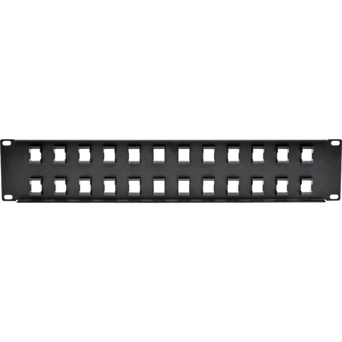 Tripp Lite by Eaton 24-Port 2U Rack-Mount Unshielded Blank Keystone/Multimedia Patch Panel, RJ45 Ethernet, USB, HDMI, Cat5e/6