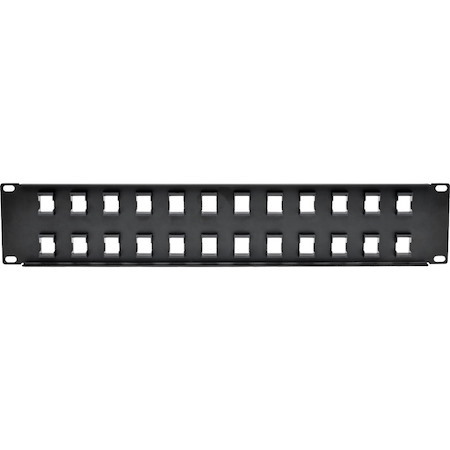 Eaton Tripp Lite Series 24-Port 2U Rack-Mount Unshielded Blank Keystone/Multimedia Patch Panel, RJ45 Ethernet, USB, HDMI, Cat5e/6