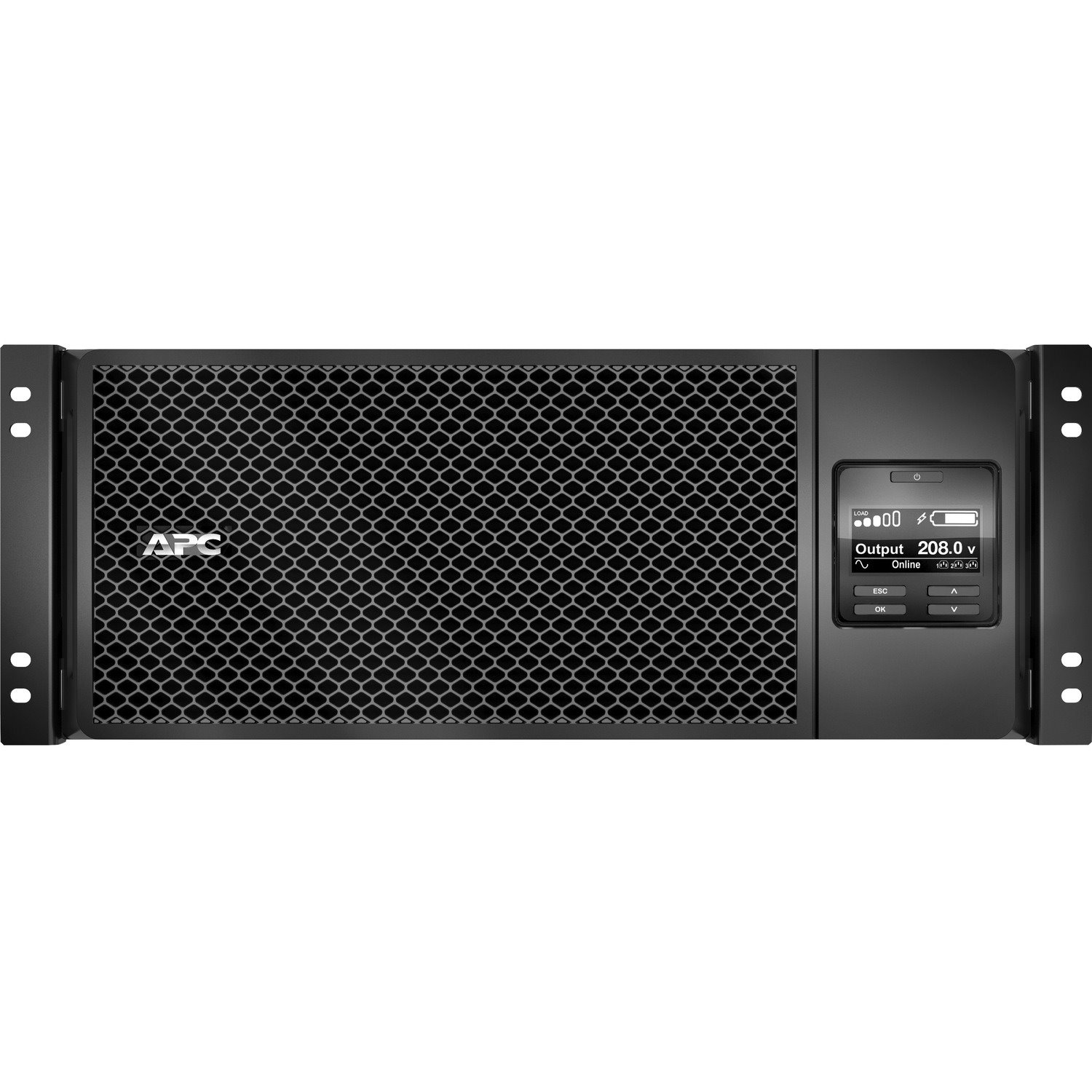 APC Smart-UPS On-Line, 6kVA/6kW, Rackmount 4U, 208V, 2x L6-20R+3x L6-30R NEMA outlets, Network Card+SmartSlot, Extended runtime, W/ rail kit