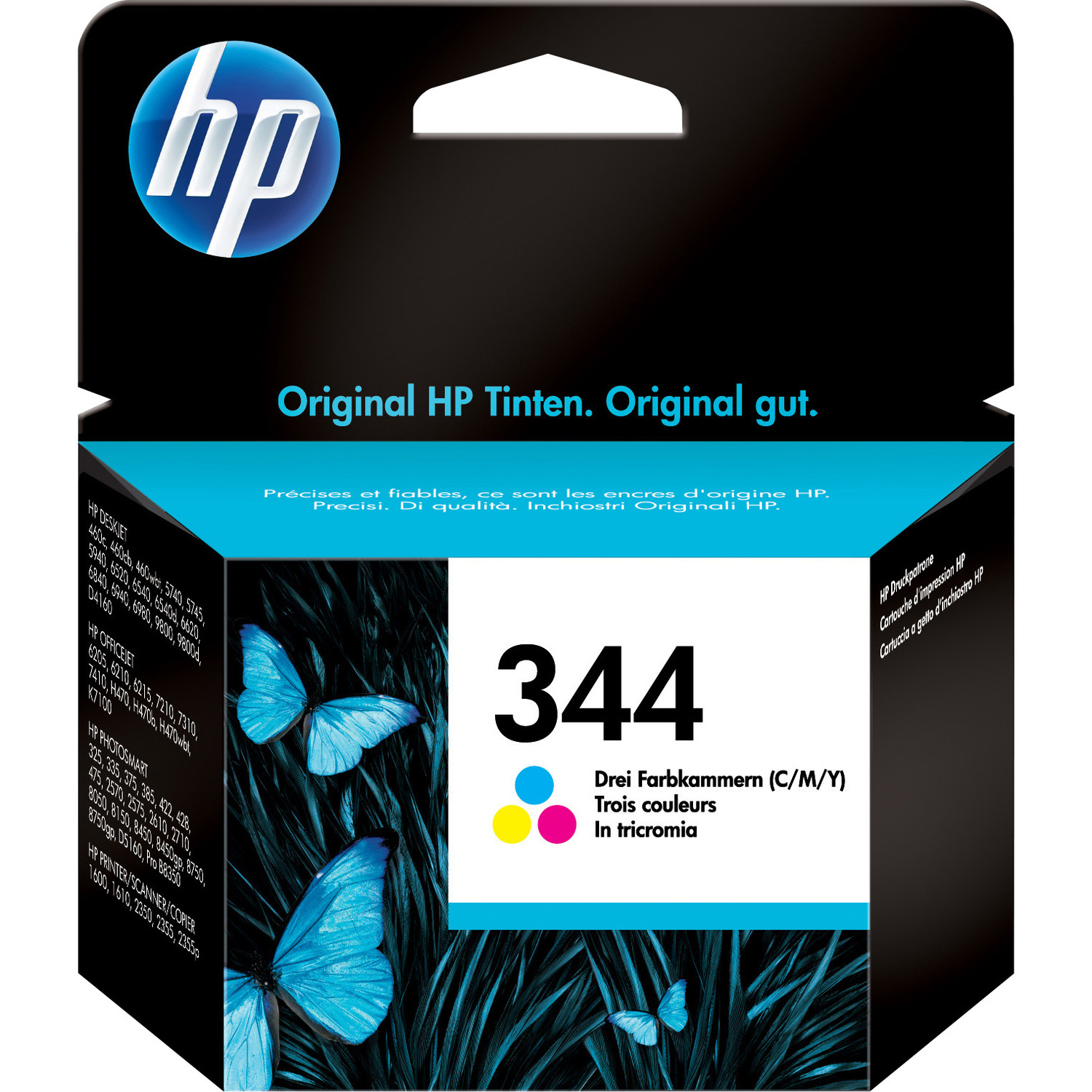 HP 344 Original Inkjet Ink Cartridge - Cyan, Magenta, Yellow Pack