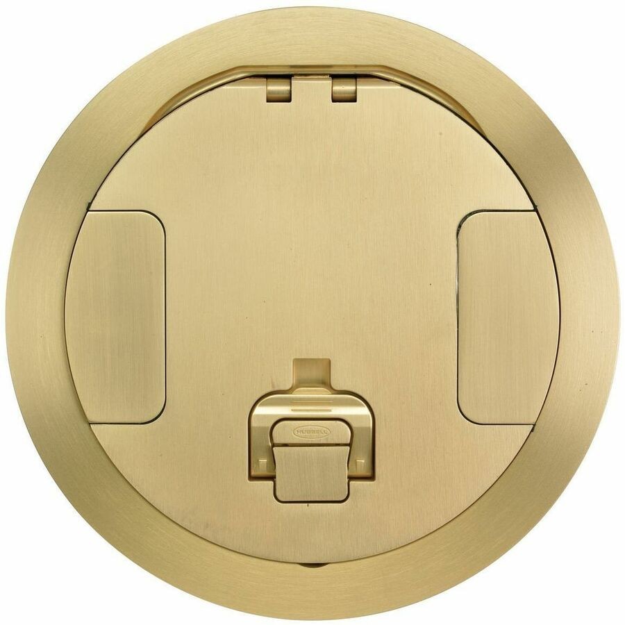 Hubbell Premise Wiring Recessed 8" Series, Cover Assembly, Brushed Brass Finish