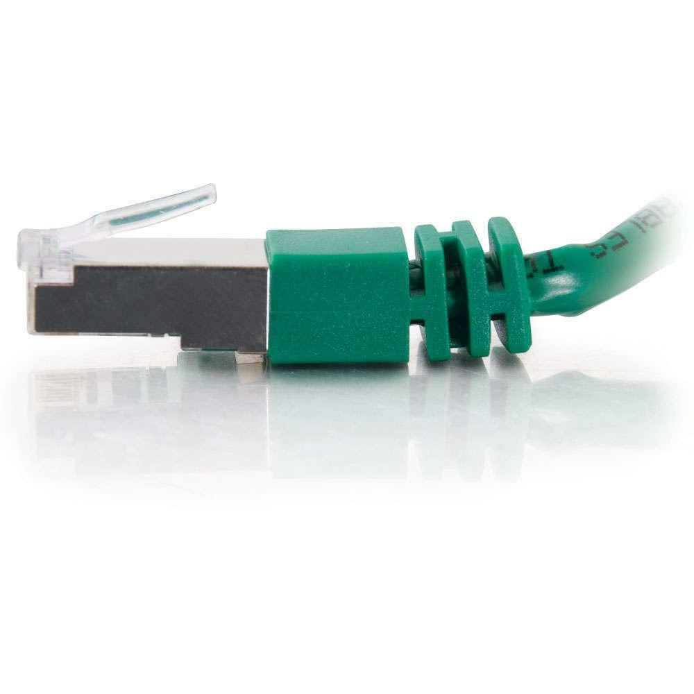 C2G-75ft Cat5e Molded Shielded (STP) Network Patch Cable - Green