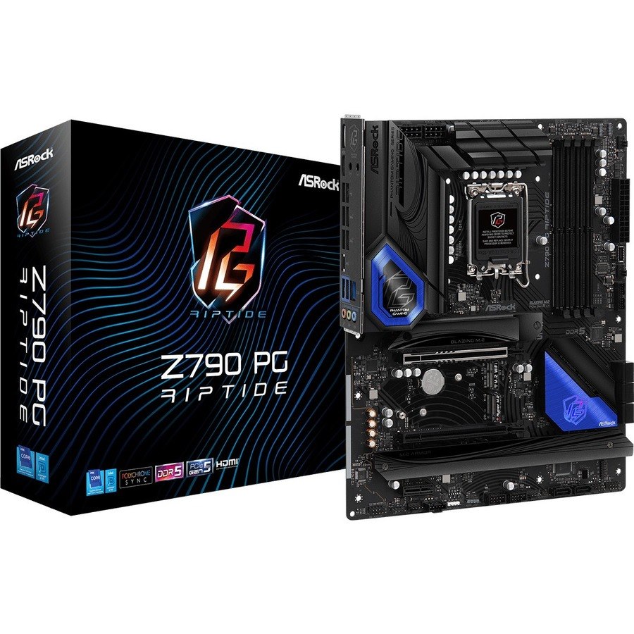 ASRock Z790 PG RIPTIDE Gaming Desktop Motherboard - Intel Z790 Chipset - Socket LGA-1700 - ATX