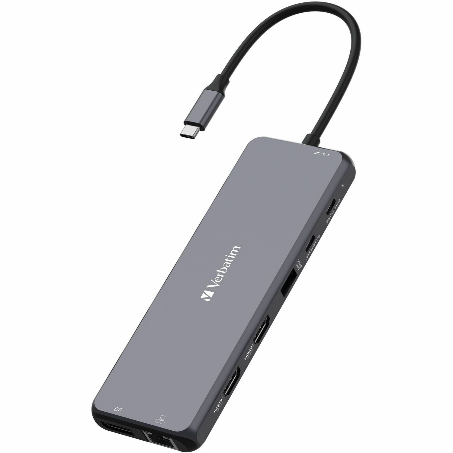 Verbatim USB Type C Docking Station for Monitor/Headphone/Speaker - Charging Capability - Memory Card Reader - SD