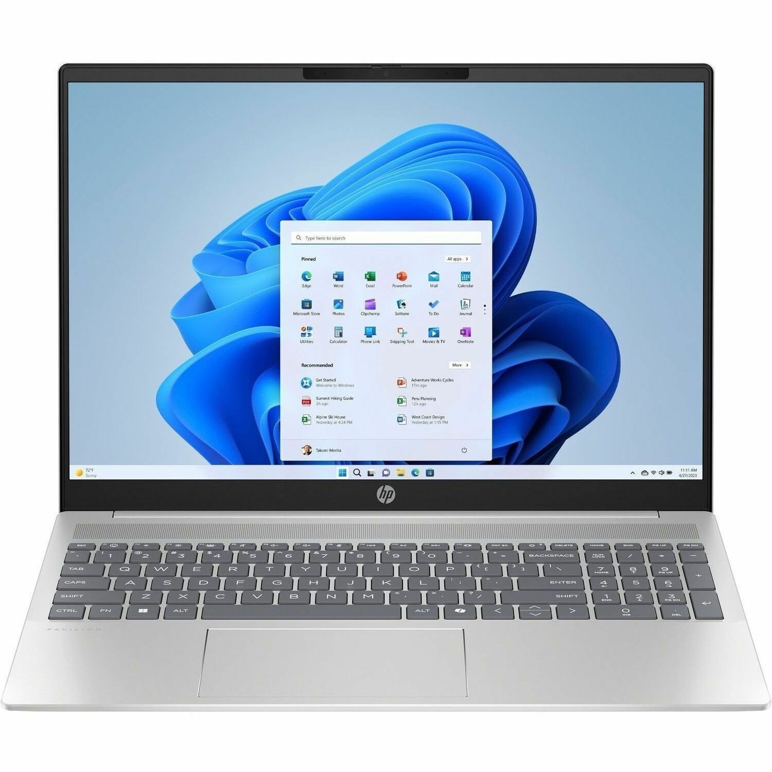 HP Pavilion 16-ag0000 16-ag0000ca 16" Notebook - WUXGA - AMD Ryzen 5 8540U - 8 GB - 512 GB SSD - Natural Silver Aluminum, Natural Silver