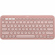 Logitech Pebble Keys 2 K380s Keyboard - Wireless Connectivity - USB Interface - English - Tonal Rose