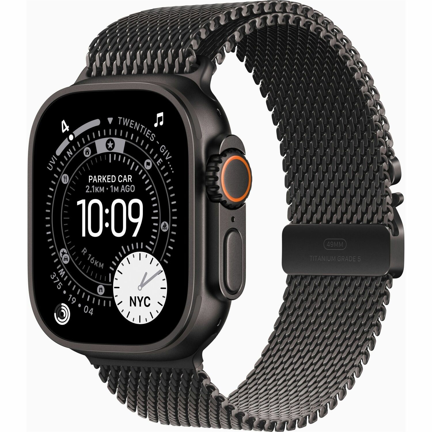 Apple Watch Ultra 3 Smartwatch - 49 mm Case Height - 44 mm Case Width - Schwarz Tasche, Farbe - Schwarz Band Color - Titan Geh�usematerial - Wireless LAN - 4G - LTE
