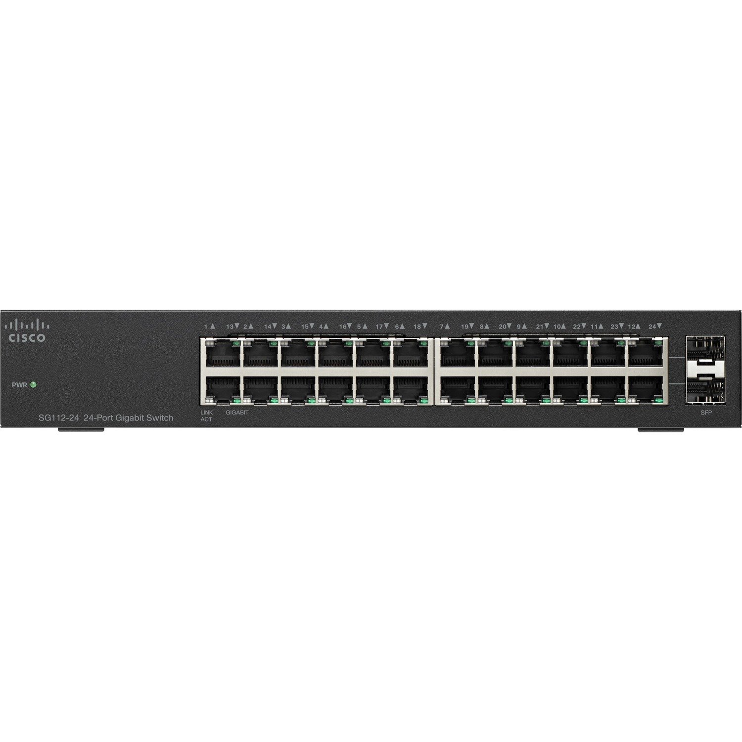 Cisco SG112-24 COMPACT 24-port Gig Switch-2 Mini-GBIC Ports