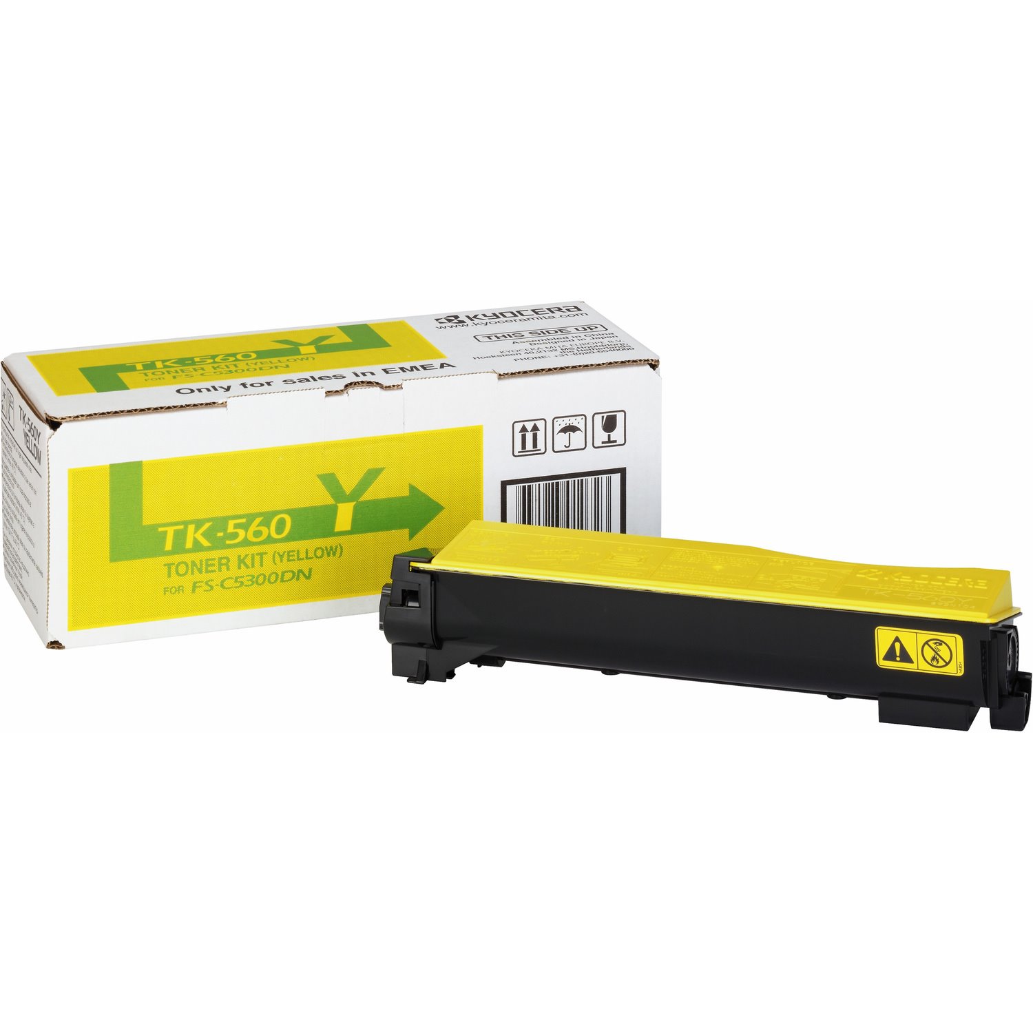 Kyocera TK-560Y Original Laser Toner Cartridge - Yellow - 1 Pack