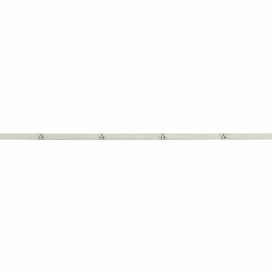 Bryant Metal PlugTrak, 20A 125V, 1 Circuit, 4 Receptacle, 6' Length, Ivory
