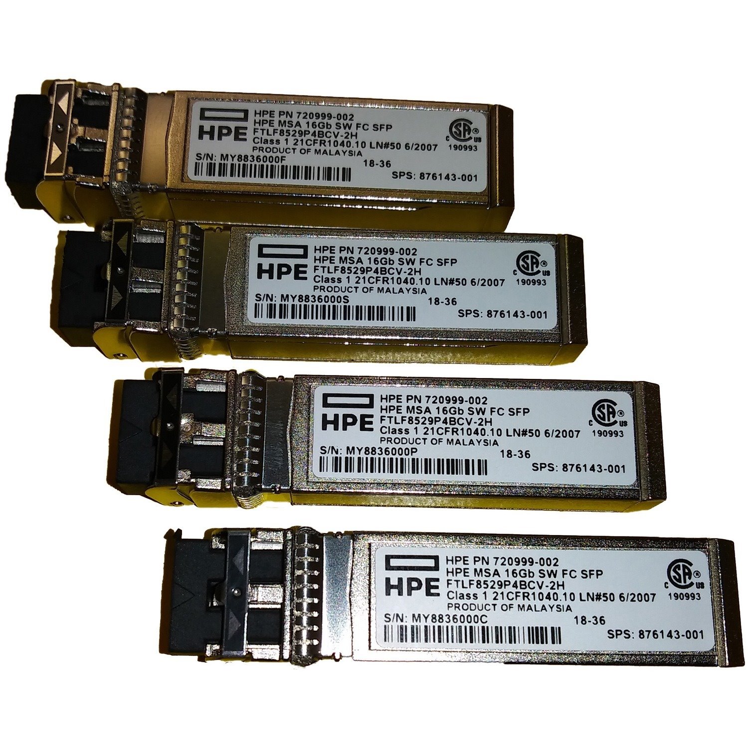 HPE MSA 16Gb Short Wave Fibre Channel SFP+ 4-pack Transceiver