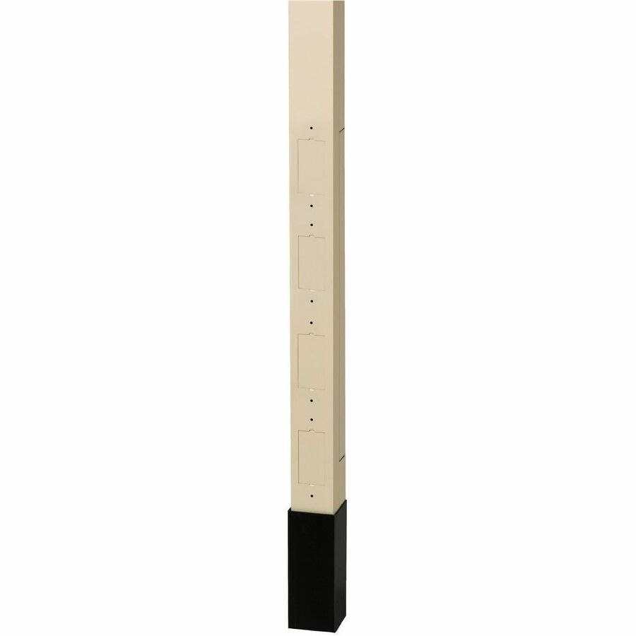Hubbell Premise Wiring Aluminum Service Poles, Blank pole with Divider, 15' 2" , Ivory