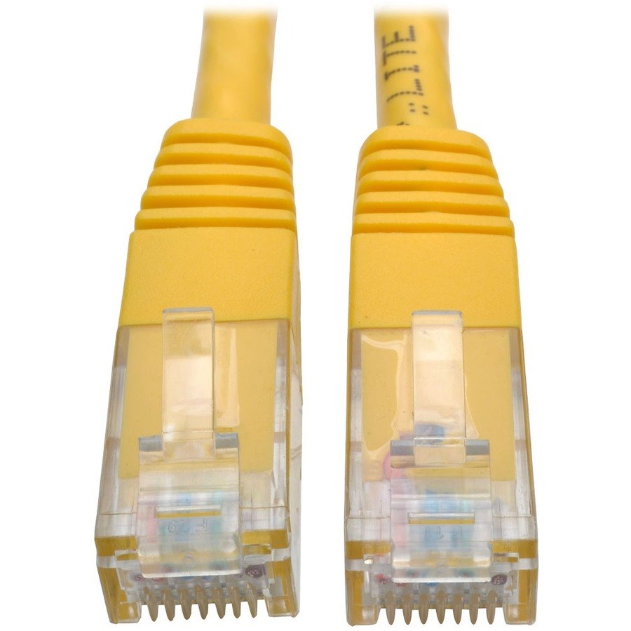 Eaton Tripp Lite Series Cat6 Gigabit Molded (UTP) Ethernet Cable (RJ45 M/M), PoE, Yellow, 2 ft. (0.61 m)