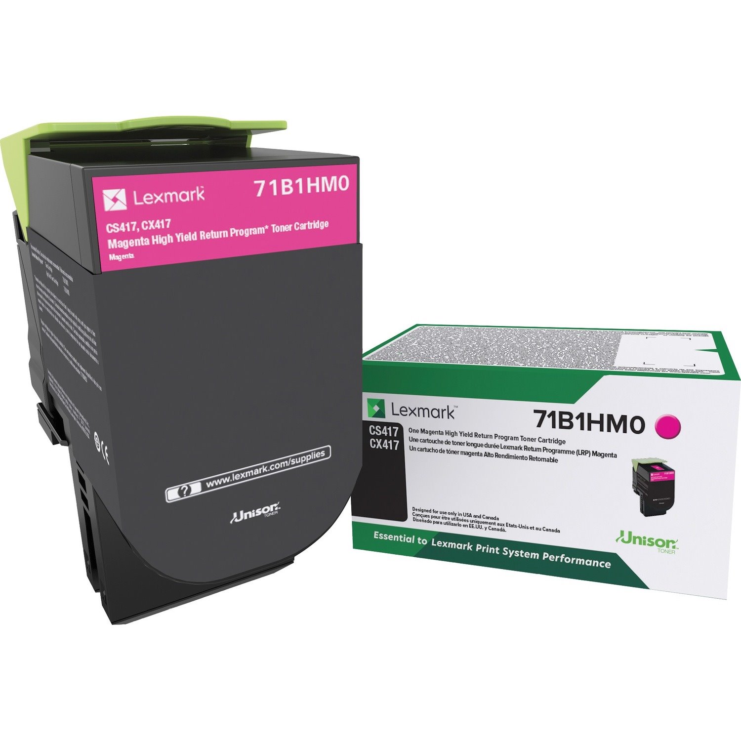 Lexmark Unison Original High Yield Laser Toner Cartridge - Magenta - 1 Each