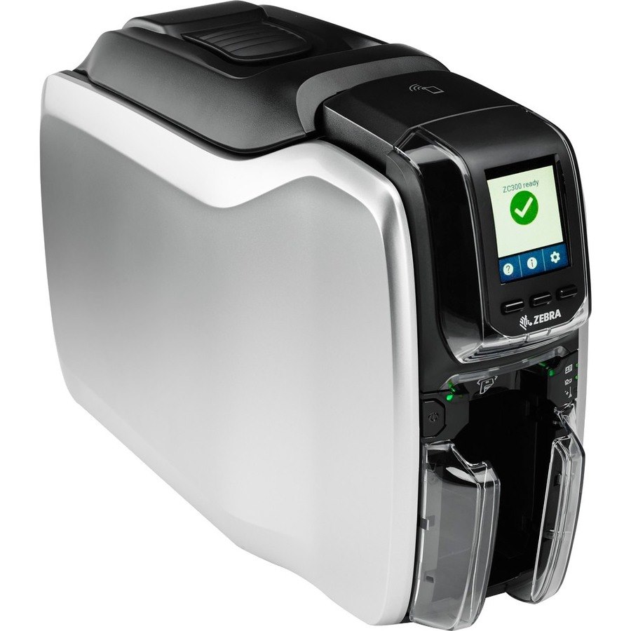 Zebra ZC300 Double Sided Desktop Dye Sublimation/Thermal Transfer Printer - Color - Card Print - Ethernet - USB - USB Host - US