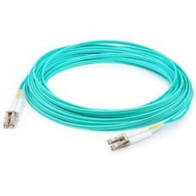 AddOn 0.5m LC to LC Aqua OM4 Duplex LSZH Fiber Patch Cable