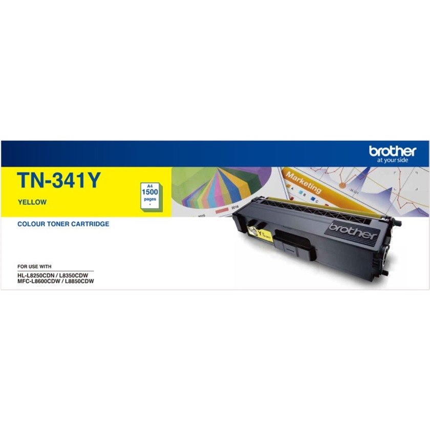 Brother TN-341Y Original Standard Yield Laser Toner Cartridge - Yellow Pack